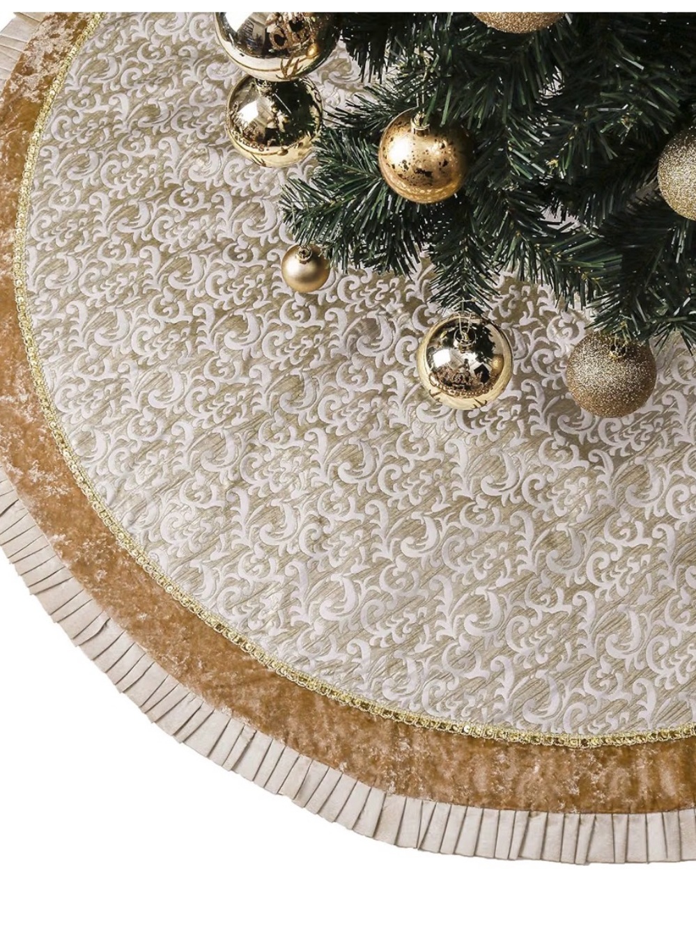 New in box Valery Madelyn Christmas Tree Skirt for Tree Decorations, 48 Inch
